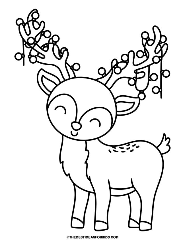 Reindeer Coloring Pages (Free Printables) - The Best Ideas for Kids