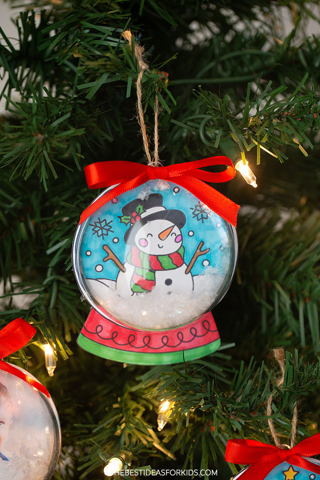 Snow Globe Ornament DIY (with Free Template) - The Best Ideas for Kids