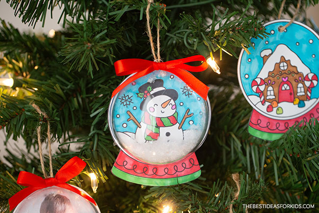 Snow Globe Ornament DIY (with Free Template) - The Best Ideas for Kids