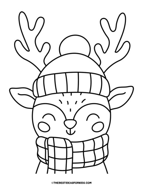 Reindeer Coloring Pages (Free Printables) - The Best Ideas for Kids