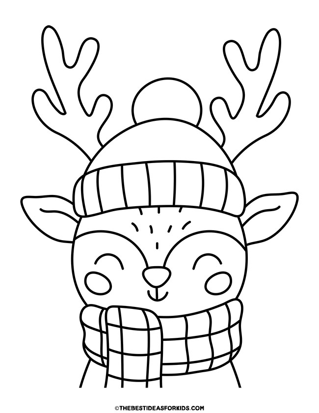 Reindeer Coloring Pages (Free Printables) - The Best Ideas for Kids