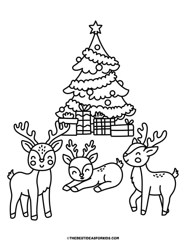 Reindeer Coloring Pages (Free Printables) - The Best Ideas for Kids