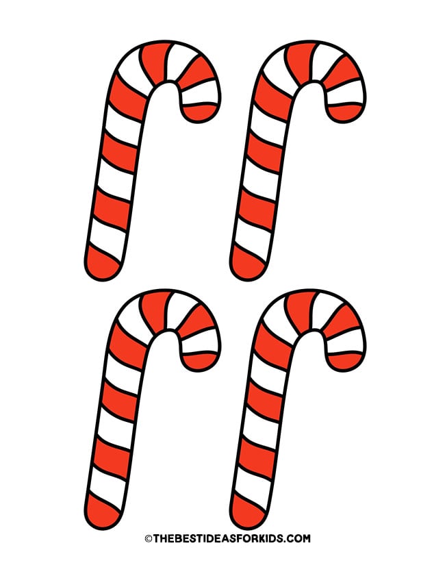 Candy Cane Template (Free Printables) - The Best Ideas for Kids