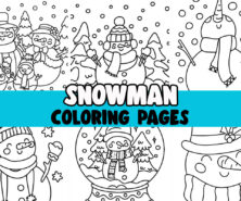 snowman coloring page cover