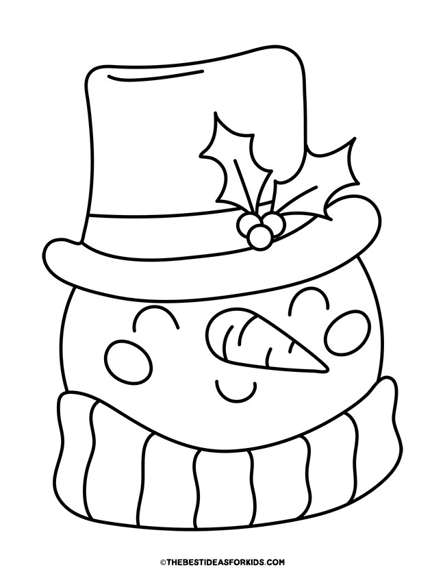 Snowman Coloring Pages (Free Printables) - The Best Ideas for Kids