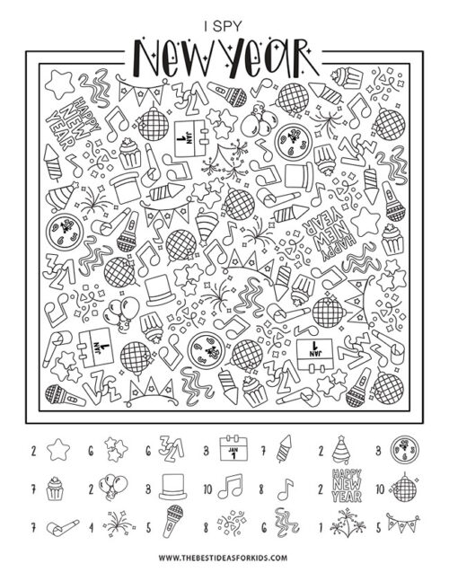 New Years I Spy (Free Printable) - The Best Ideas for Kids