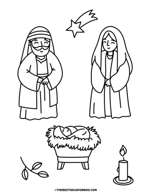 Nativity Coloring Pages (Free Printables) - The Best Ideas for Kids