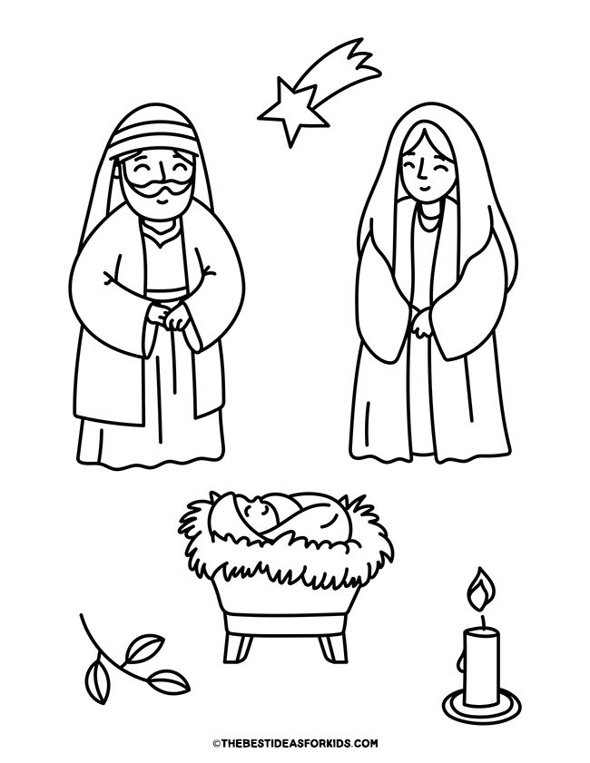 Nativity Coloring Pages (Free Printables) - The Best Ideas for Kids