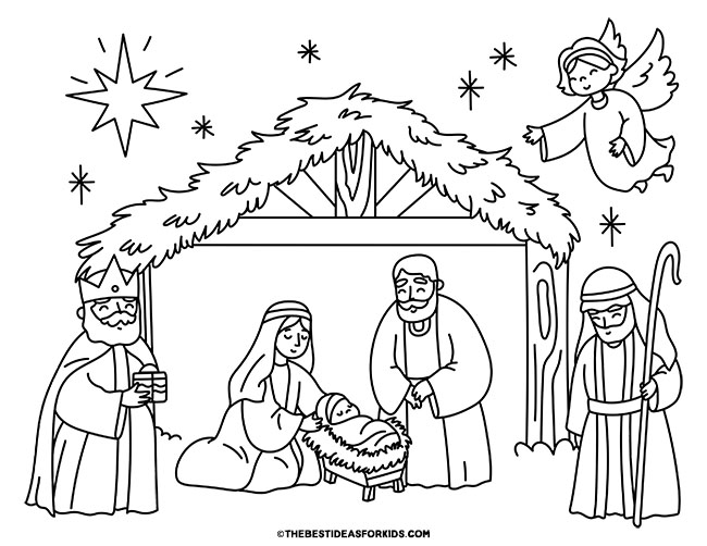 Nativity Coloring Pages (free Printables) - The Best Ideas For Kids