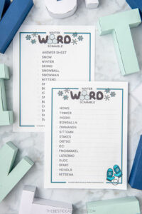 Winter Word Scramble (Free Printables) - The Best Ideas for Kids