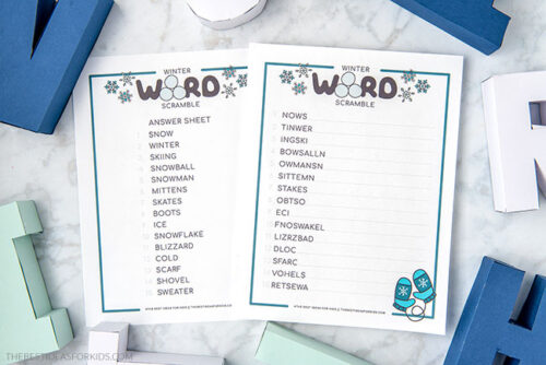 Winter Word Scramble (Free Printables) - The Best Ideas for Kids