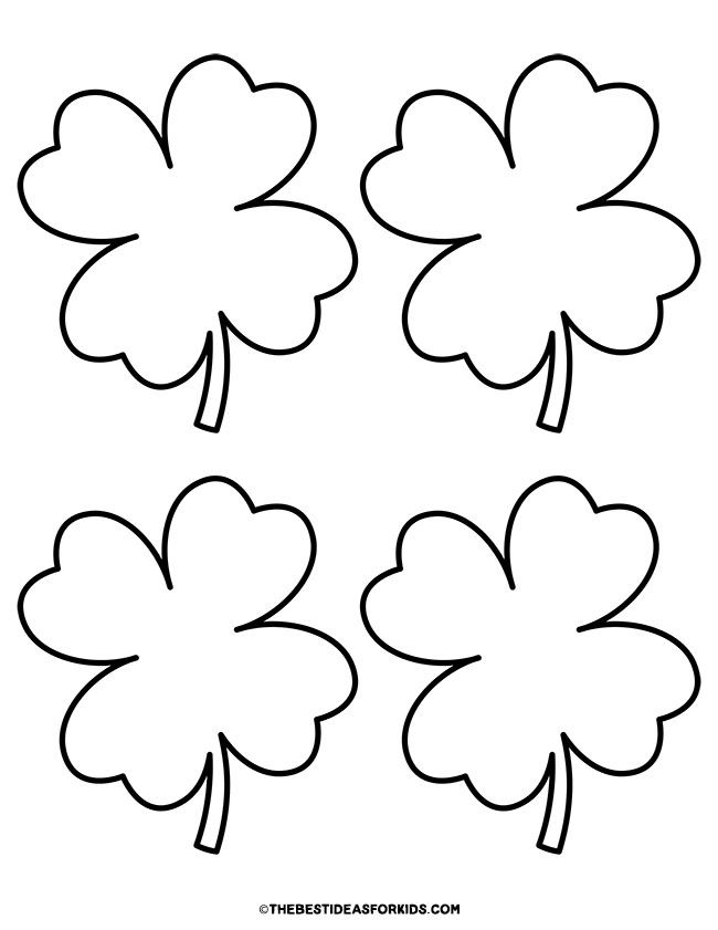 Four Leaf Clover Template (Free Printables) - The Best Ideas for Kids