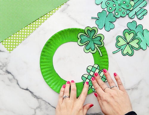 St Patrick’s Day Paper Plate Wreath (Free Printable) - The Best Ideas ...