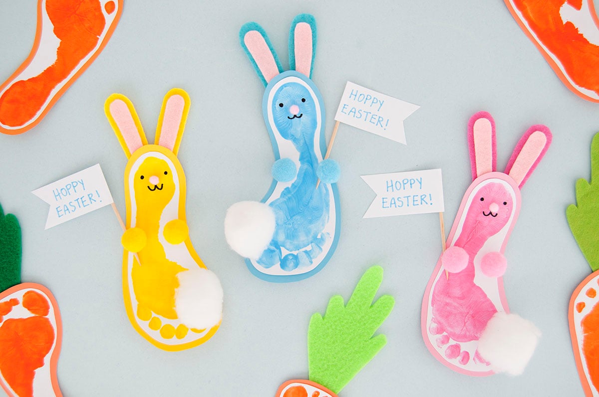 Footprint Bunny - The Best Ideas for Kids