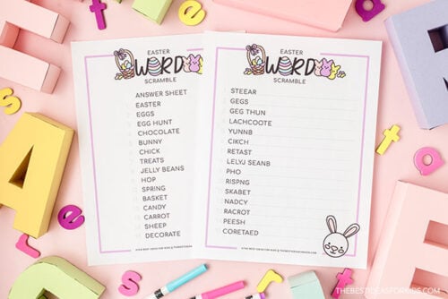 Easter Word Scramble (Free Printable) - The Best Ideas for Kids