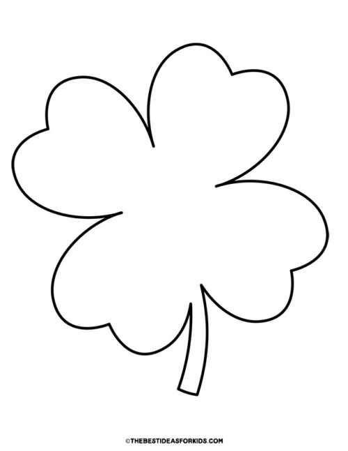 Four Leaf Clover Template (free Printables) - The Best Ideas For Kids