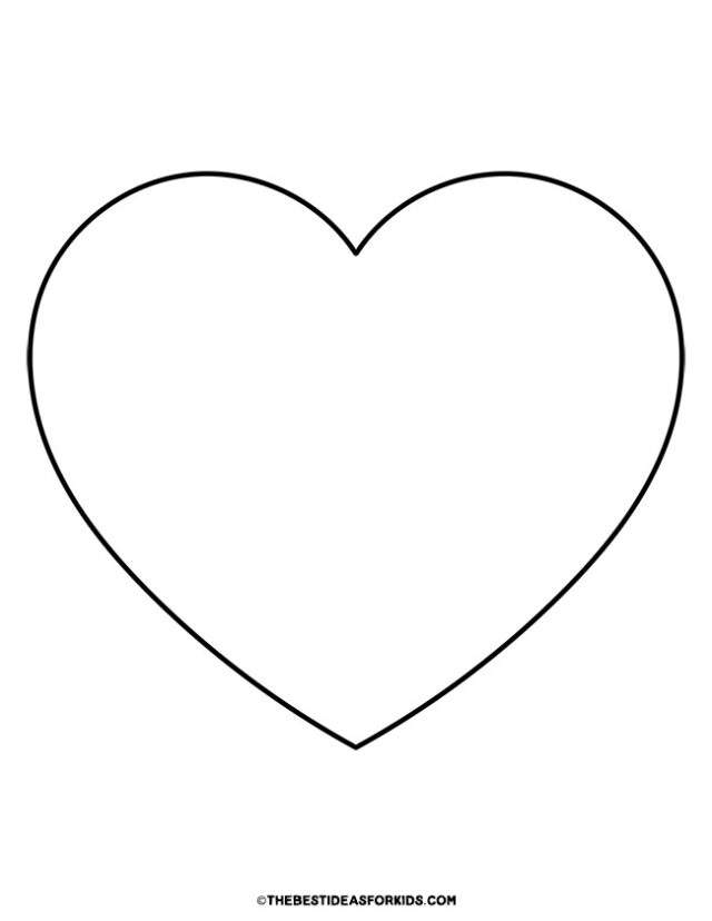 Heart Template (Free Printables) - The Best Ideas for Kids