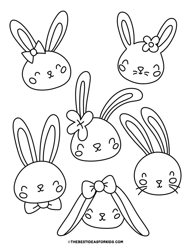 Easter Bunny Coloring Pages (Free Printables) - The Best Ideas for Kids