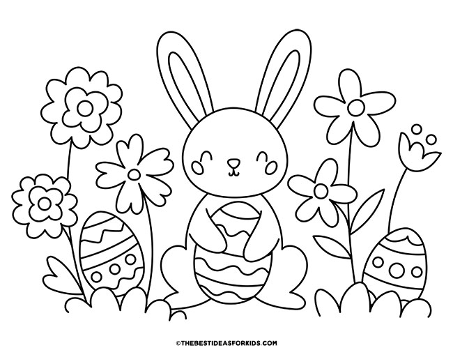 Easter Bunny Coloring Pages (Free Printables) - The Best Ideas for Kids