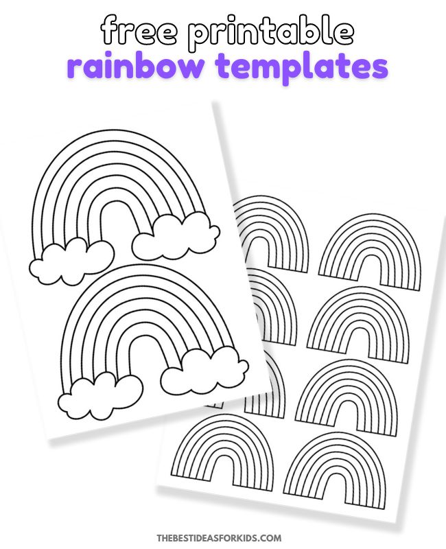 Rainbow Template (Free Printables) - The Best Ideas for Kids