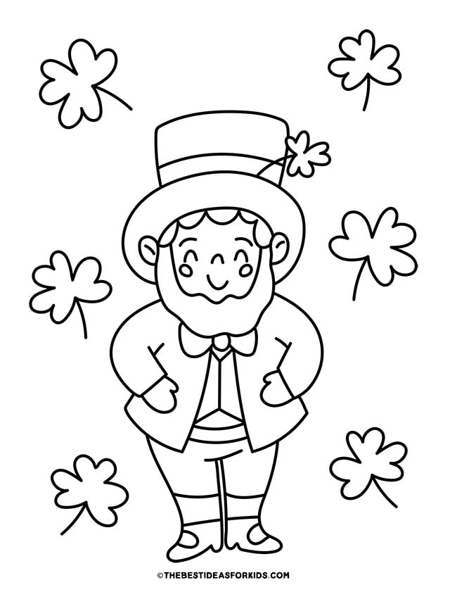 Leprechaun Coloring Pages (Free Printables) - The Best Ideas for Kids