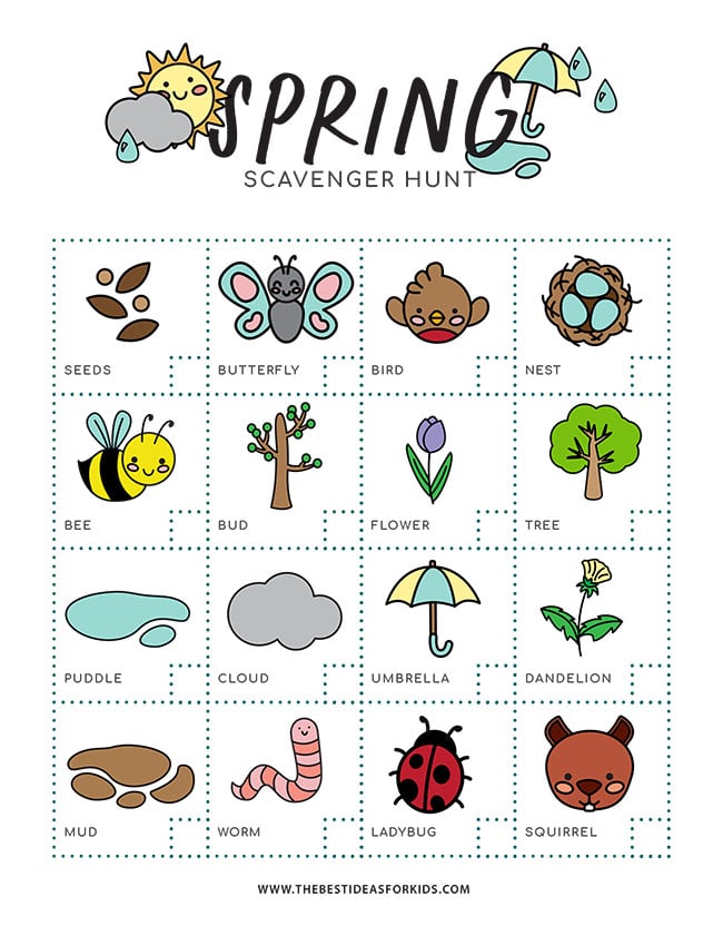 Spring Scavenger Hunt (Free Printable) - The Best Ideas for Kids