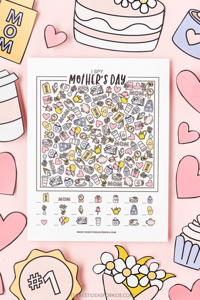 Printable Mother's Day I spy sheet