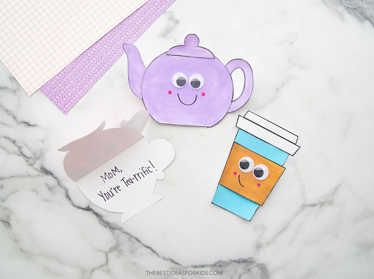 Teapot and Coffee Cards (with Free Printables) - The Best Ideas for Kids