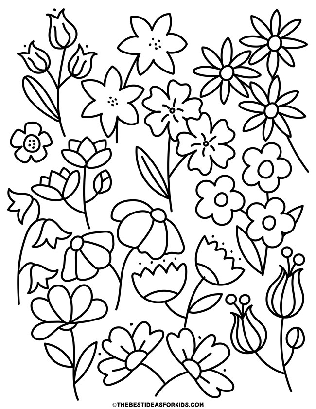 Flower Coloring Pages (Free Printables) - The Best Ideas for Kids