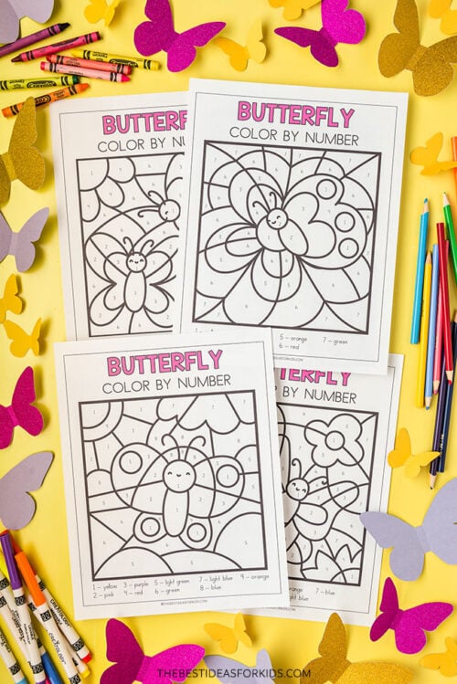 Butterfly Color By Number (Free Printables) - The Best Ideas for Kids