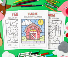 farm color by number cover