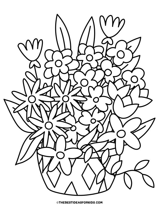 Flower Coloring Pages (Free Printables) - The Best Ideas for Kids