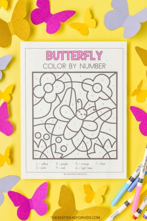 Butterfly Color By Number (Free Printables) - The Best Ideas for Kids