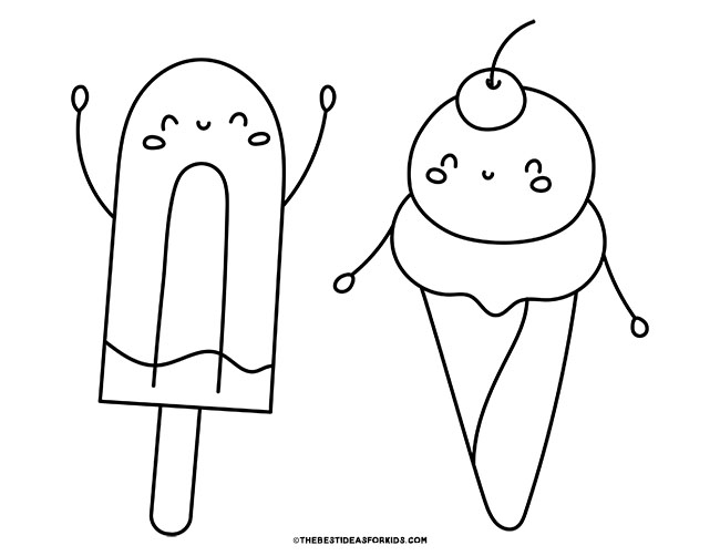 Ice Cream Coloring Pages (Free Printables) - The Best Ideas for Kids