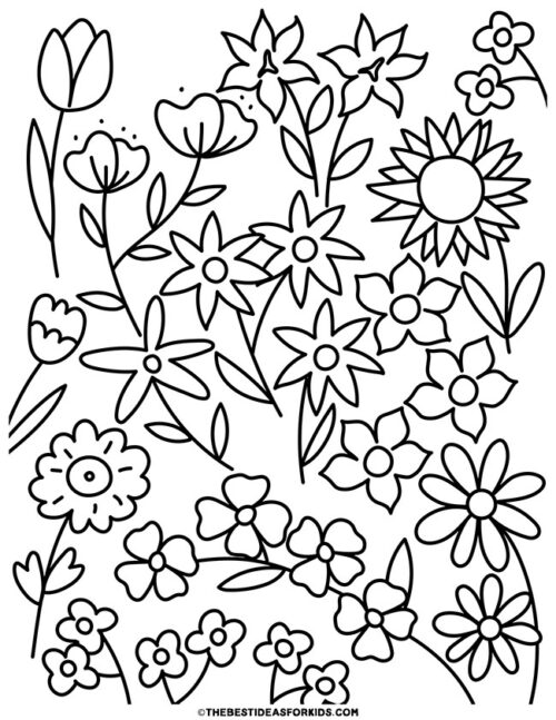 Flower Coloring Pages (Free Printables) - The Best Ideas for Kids