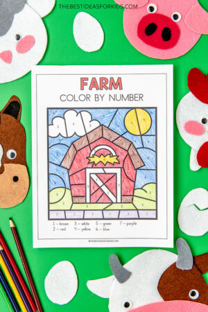 Farm Color By Number (Free Printables) - The Best Ideas for Kids