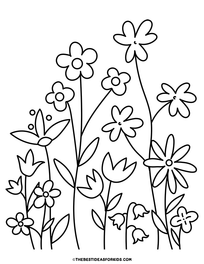 Flower Coloring Pages (Free Printables) - The Best Ideas for Kids