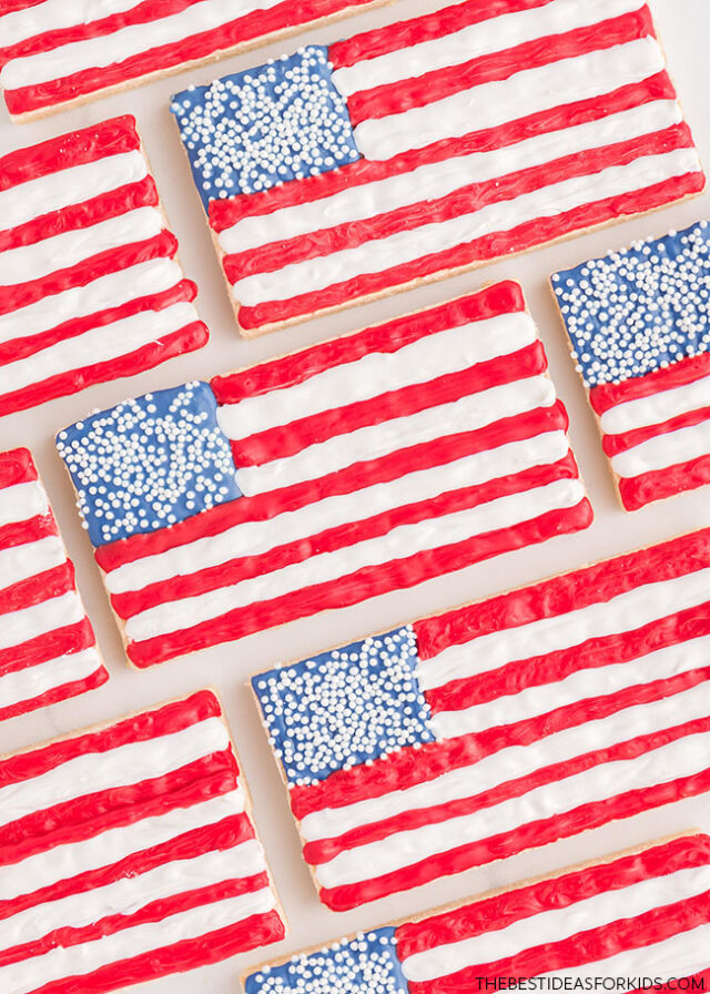 4th of July Flag Wafer Cookies