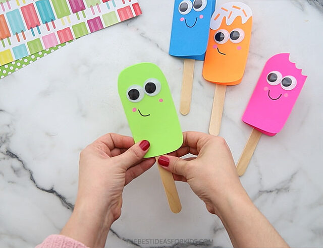Add Popsicle to Paper Card