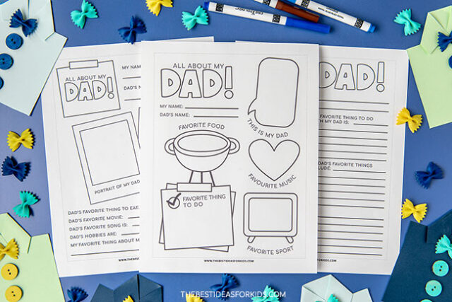 All About my Dad Printable PDFs