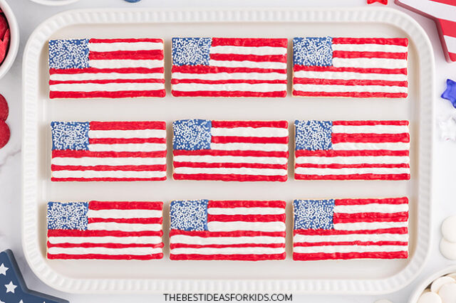 Fourth of July Flag Wafers