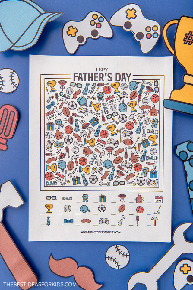 I Spy Father's Day Printable