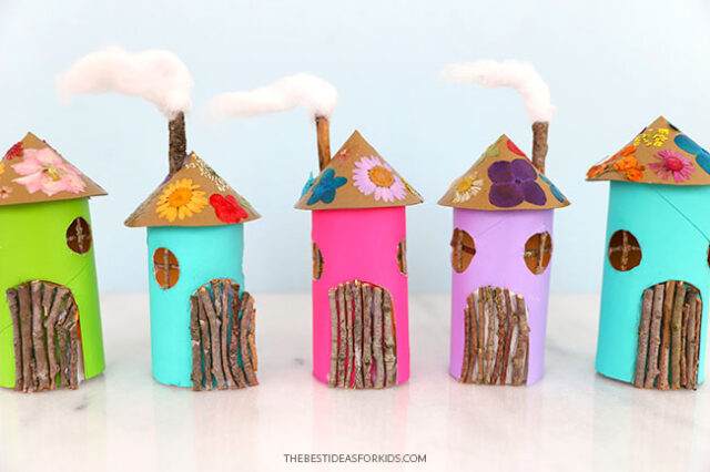 Paper Roll Fairy House Craft
