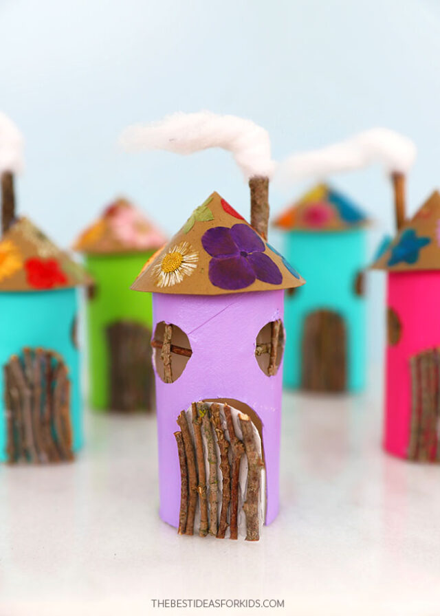 Toilet Paper Roll Fairy House Craft