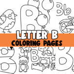 letter b coloring page cover