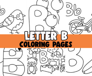 letter b coloring page cover