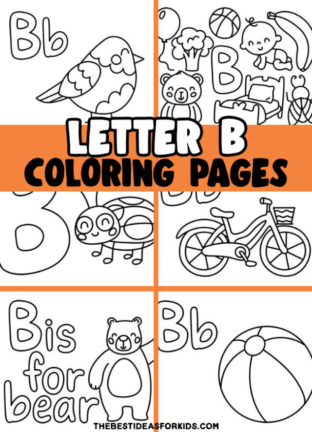 letter b coloring page pin