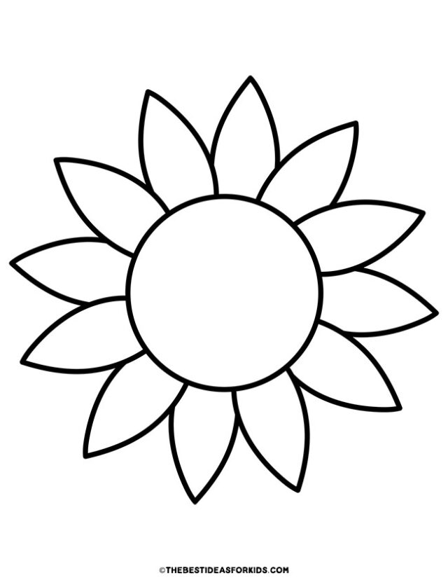 Sunflower Template - The Best Ideas for Kids