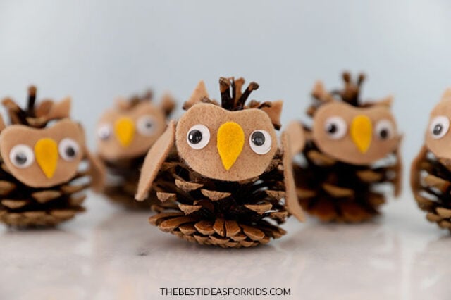 Fall Pinecone Owl Craft