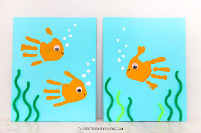 Handprint Fish Art for Kids